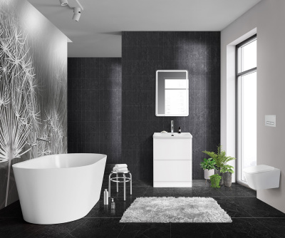 Тумба с раковиной напольная BelBagno ALBANO 60 Bianco Lucido, раковина белая Тумба с раковиной напольная BelBagno ALBANO 60 Bianco Lucido, раковина белая