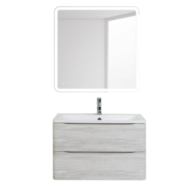 Тумба с раковиной подвесная BelBagno ACQUA 100 Rovere Vintage Bianco, раковина белая