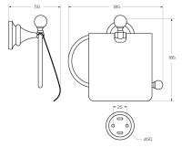 Держатель для туалетной бумаги CEZARES OLIMP-TRH-03/24-Sw