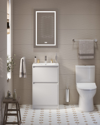 Тумба с раковиной напольная BelBagno KRAFT 39 50 Bianco Opaco, раковина белая BB-8099-3-50