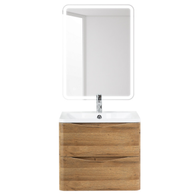 Тумба с раковиной подвесная BelBagno ACQUA 60 Rovere Rustico, раковина белая