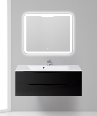 Тумба с раковиной подвесная BelBagno MARINO 110 Nero Lucido, раковина белая Тумба с раковиной подвесная BelBagno MARINO 110 Nero Lucido, раковина белая