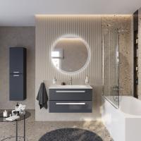 Тумба с раковиной подвесная CEZARES ECO 90 Grafito, раковина белая CZR-900/480-LV-MR-ECO-F