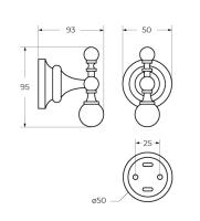 Крючок CEZARES OLIMP-HK-03/24-M