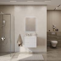 Тумба с раковиной подвесная CEZARES DUET-N 60 Bianco Lucido, раковина белая CZR-8073-60 Тумба с раковиной подвесная CEZARES DUET-N 60 Bianco Lucido, раковина белая CZR-8073-60