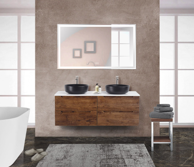 Тумбы со столешницей подвесная BelBagno ETNA 140 Rovere Moro