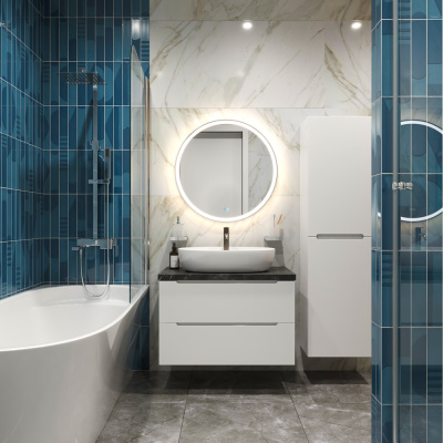 Тумба со столешницей подвесная BelBagno ETNA 100 Bianco Lucido