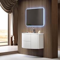 Тумба с раковиной подвесная CEZARES EDEN 91 Frassino bianco, раковина белая