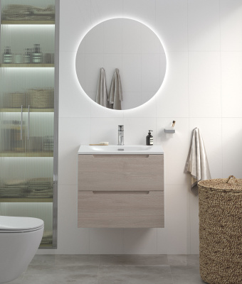 Тумба с раковиной подвесная BelBagno ETNA 70 Rovere Grigio, раковина белая BB-8099-70