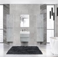 Тумба с раковиной подвесная CEZARES MOLVENO 46 60 Beton, раковина белая