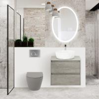 Унитаз подвесной безободковый, серый матовый BelBagno COLORATO BB062CHR-GR