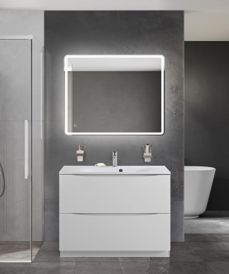 Тумба с раковиной напольная BelBagno MARINO 100 Bianco Lucido, раковина белая BB1000/450-LV-MR-FT Тумба с раковиной напольная BelBagno MARINO 100 Bianco Lucido, раковина белая BB1000/450-LV-MR-FT