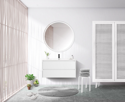 Тумба с раковиной подвесная BelBagno KRAFT 80 Bianco Opaco, раковина белая