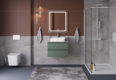 Тумба со столешницей подвесная BelBagno KRAFT 70 Еловый Матовый, столешница KEP-70-BO