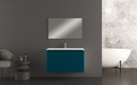 Тумба с раковиной подвесная CEZARES STYLUS 94 Blu Petrolio