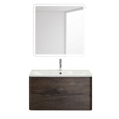 Тумба с раковиной подвесная BelBagno ACQUA 90 Rovere Nature Grigio, раковина белая