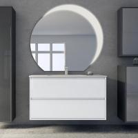 Тумба с раковиной подвесная CEZARES GLASS 100 Bianco Lucido Тумба с раковиной подвесная CEZARES GLASS 100 Bianco Lucido