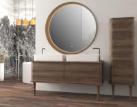 Тумба со столешницей подвесная CEZARES IDRA 144 Noce, столешница Noce 55841