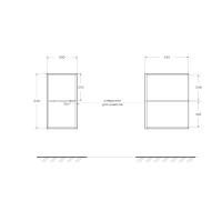 Шкаф подвесной с открытыми полками CEZARES ELETTRA 55531 Rovere tabacco