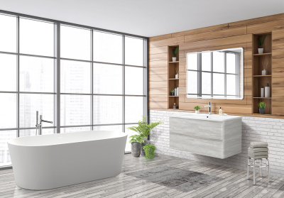 Тумба с раковиной подвесная BelBagno ALBANO-CER 105 Rovere Vintage Bianco, раковина белая Тумба с раковиной подвесная BelBagno ALBANO-CER 105 Rovere Vintage Bianco, раковина белая