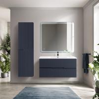 Тумба с раковиной подвесная CEZARES DUET 80 Grafito, раковина белая