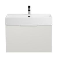 Тумба подвесная под раковину с выдвижным ящиком и внутренним ящиком CEZARES PREMIUM 55396 Bianco opaco