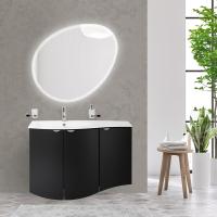 Тумба с раковиной подвесная CEZARES RIALTO 104 Grafite, левосторонняя