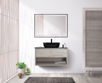 Тумба со столешницей, одним ящиком и одной открытой полкой подвесная BelBagno KRAFT 80 Rovere Galifax Bianco Тумба со столешницей, одним ящиком и одной открытой полкой подвесная BelBagno KRAFT 80 Rovere Galifax Bianco
