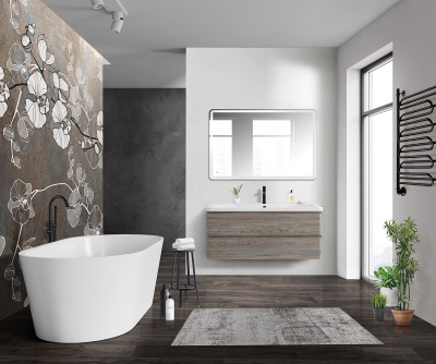 Тумба с раковиной подвесная BelBagno ALBANO 120 Pino Scania, раковина белая