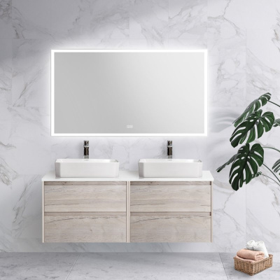 Тумба со столешницей EK-120-2-BL подвесная BelBagno KRAFT 120 Rovere Galifax Bianco Тумба со столешницей EK-120-2-BL подвесная BelBagno KRAFT 120 Rovere Galifax Bianco