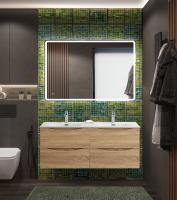 Тумба с раковиной подвесная с четырьмя ящиками BelBagno MARINO-CER-N 120 Rovere Bianco, раковина белая Тумба с раковиной подвесная с четырьмя ящиками BelBagno MARINO-CER-N 120 Rovere Bianco, раковина белая