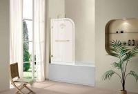 Душевая шторка на ванну CEZARES RETRO-A-V-1-80/145-CP-G-R