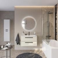 Тумба с раковиной подвесная CEZARES ECO-CER-N 80 Альпака Брашированная, раковина белая CZR-8073-80 Тумба с раковиной подвесная CEZARES ECO-CER-N 80 Альпака Брашированная, раковина белая CZR-8073-80