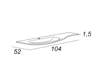 Стеклянная раковина левосторонняя CEZARES 82429 Черный матовый
