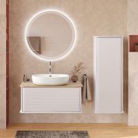 Тумба со столешницей подвесная CEZARES IDRA 98 Bianco opaco, столешница 55836 Rovere Tabacco Тумба со столешницей подвесная CEZARES IDRA 98 Bianco opaco, столешница 55836 Rovere Tabacco