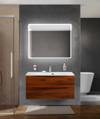 Тумба с раковиной подвесная BelBagno MARINO 100 Rovere Cillegio, раковина белая BB1000/450-LV-MR-FT Тумба с раковиной подвесная BelBagno MARINO 100 Rovere Cillegio, раковина белая BB1000/450-LV-MR-FT