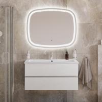 Тумба с раковиной подвесная CEZARES MOLVENO 46 100 Bianco Ghiaccio, раковина белая CZR-8070-100 Тумба с раковиной подвесная CEZARES MOLVENO 46 100 Bianco Ghiaccio, раковина белая CZR-8070-100