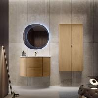 Тумба с раковиной подвесная CEZARES EDEN 91 Rovere Tabacco, раковина белая