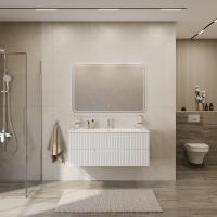 Тумба с раковиной подвесная CEZARES DUET-N 120 Bianco Opaco, раковина белая CZR-8073-120 Тумба с раковиной подвесная CEZARES DUET-N 120 Bianco Opaco, раковина белая CZR-8073-120