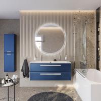 Тумба с раковиной подвесная CEZARES ECO-CER-N 120 Sapfiro, раковина белая CZR-8073-120-1-2