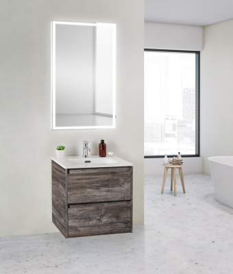 Тумба с раковиной подвесная BelBagno KRAFT 39 50 Pino Pasadena, раковина белая