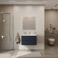 Тумба с раковиной подвесная CEZARES DUET-N 80 Grafito, раковина белая CZR-8073-80 Тумба с раковиной подвесная CEZARES DUET-N 80 Grafito, раковина белая CZR-8073-80