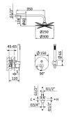 Встраиваемый душевой комплект CEZARES LEAF-DSIP-30-L-MM Встраиваемый душевой комплект CEZARES LEAF-DSIP-30-L-MM