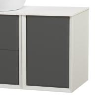 Шкафчик подвесной с одной дверцей, совместимый с базой под раковину CEZARES BELLAGIO 55303 Grigio nuvola
