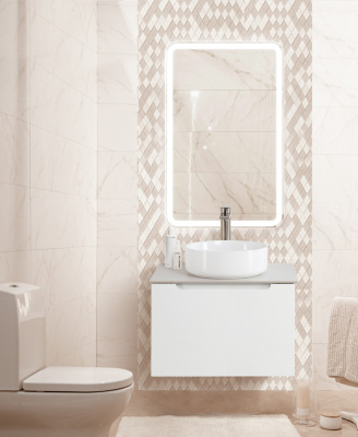 Тумба со столешницей подвесная с одним ящиком BelBagno ETNA 60 Bianco Lucido, раковина белая Тумба со столешницей подвесная с одним ящиком BelBagno ETNA 60 Bianco Lucido, раковина белая