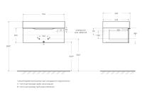 Тумба с раковиной подвесная и одним выдвижным ящиком CEZARES PREMIUM 70 Verde opaco, раковина белая Тумба с раковиной подвесная и одним выдвижным ящиком CEZARES PREMIUM 70 Verde opaco, раковина белая