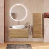 Тумба со столешницей подвесная CEZARES IDRA 98 Rovere Tabacco, столешница 55836 Rovere Tabacco