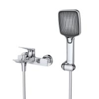 Смеситель для ванны и душа в комплекте с ручным душем, шлангом и держателем CEZARES LINER-VD-01