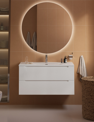 Тумба с раковиной подвесная BelBagno ETNA 100 Bianco Opaco, раковина белая BB-8099-100 Тумба с раковиной подвесная BelBagno ETNA 100 Bianco Opaco, раковина белая BB-8099-100