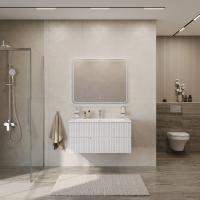 Тумба с раковиной подвесная CEZARES DUET-N 100 Ясень Белый Софт, раковина белая CZR-8073-100 Тумба с раковиной подвесная CEZARES DUET-N 100 Ясень Белый Софт, раковина белая CZR-8073-100